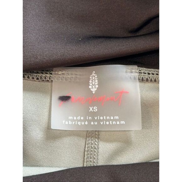 Free People Movement Olive Flare Pants XS High Rise Split Hem Lounge Yoga Boho A - Picture 3 of 7